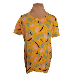 Mango Multicolor Embroidered Logo T-shirt Women's Size 12